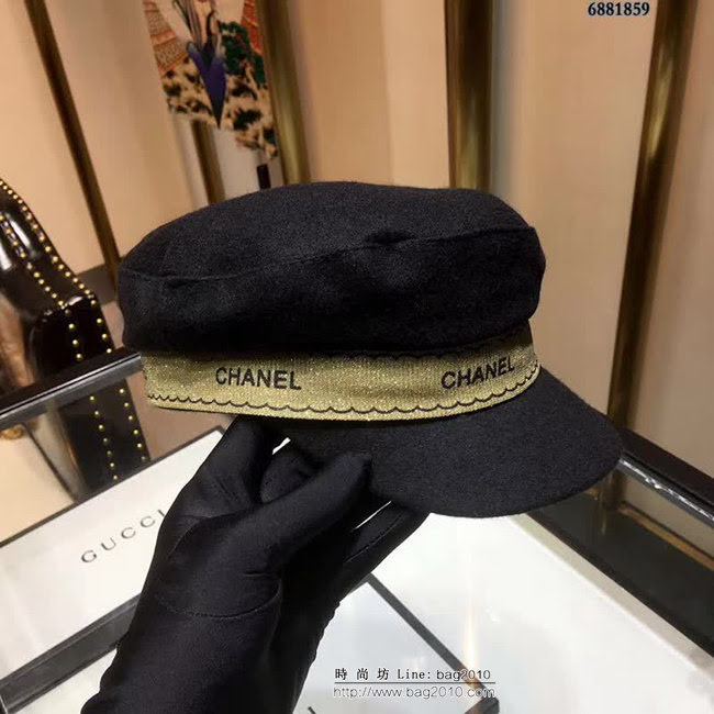 CHANEL香奈兒 經典秋冬款鴨舌羊絨貝蕾帽 6881859 LLWJ5773
